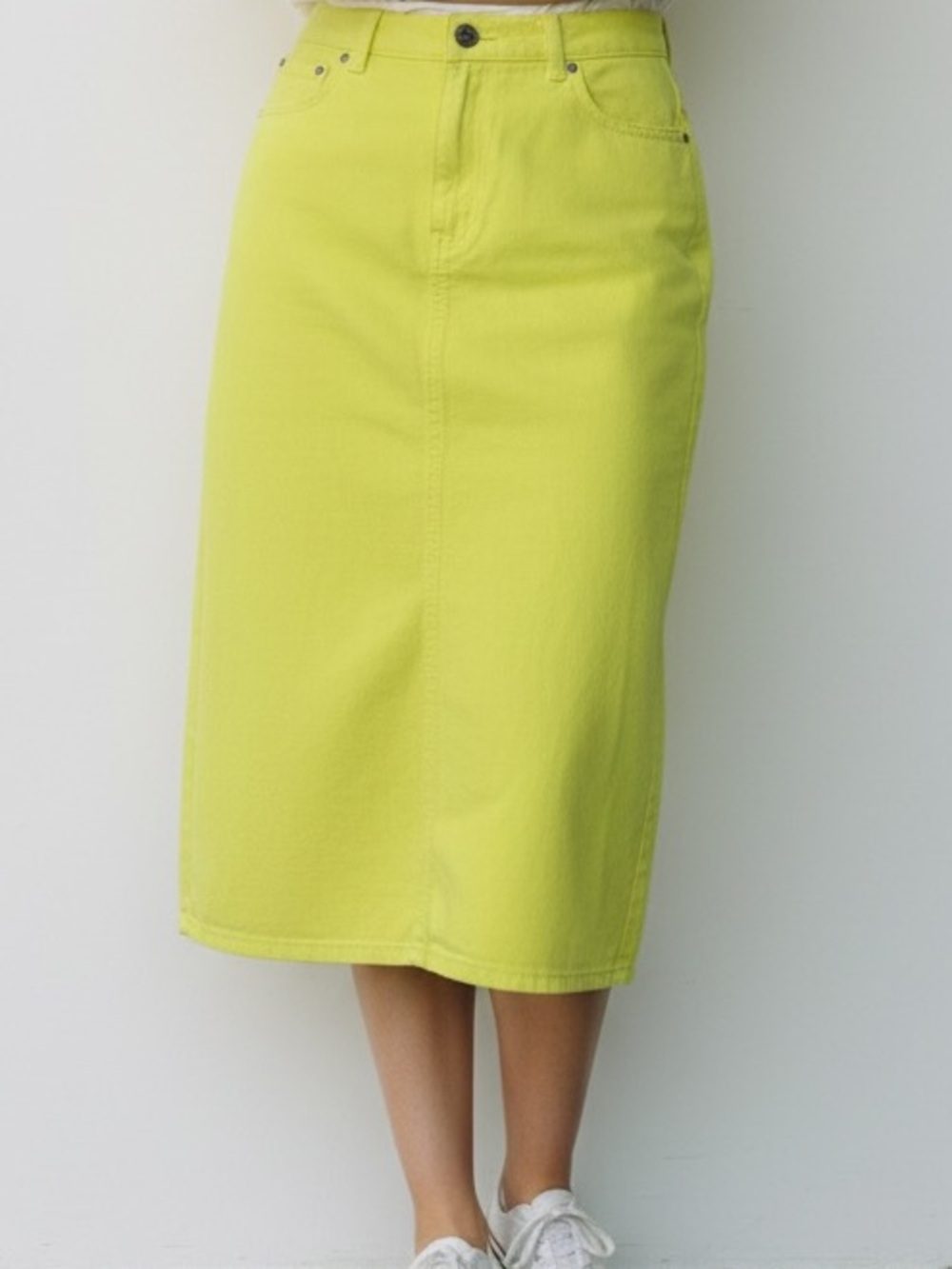 J. Crew Bright Yellow Denim Pencil Skirt- Size 32